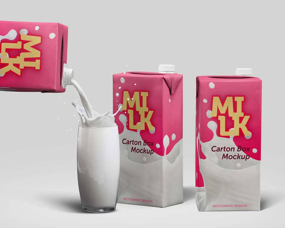 Download Milk Carton Box Mockup » CSS Author