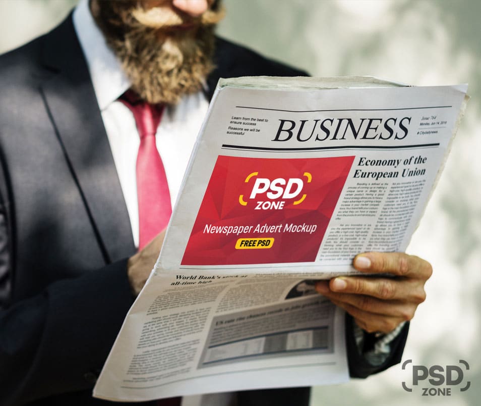 Download Newspaper Advertisement Mockup Free PSD » CSS Author