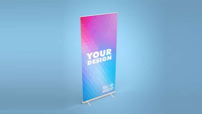 Roll-up Mockup Banner Free PSD » CSS Author