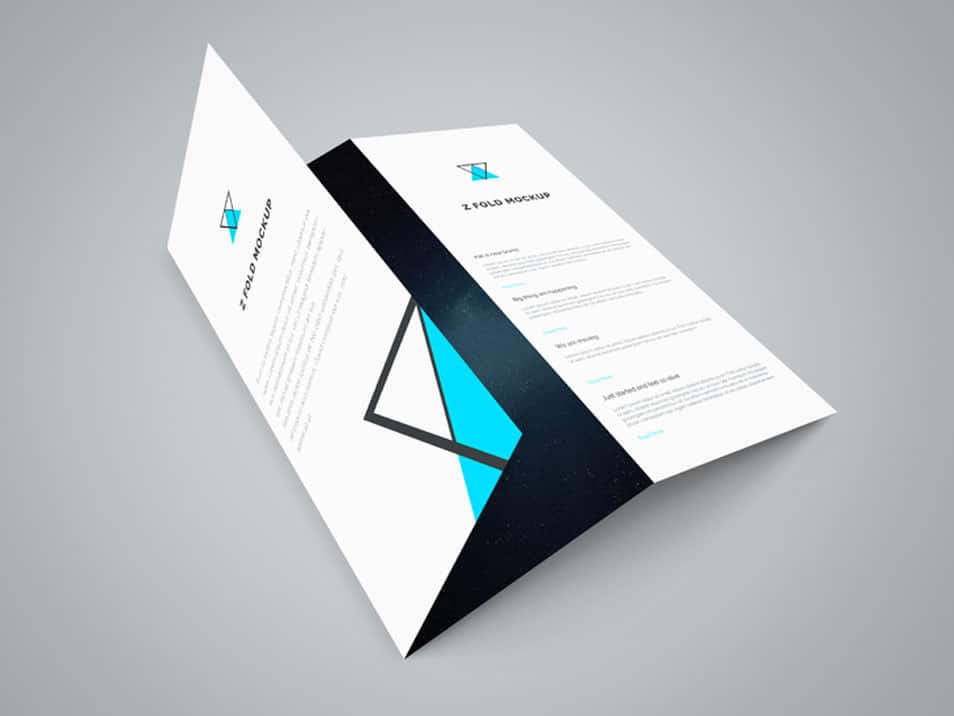 Download Tri Fold Brochure PSD Mockup » CSS Author