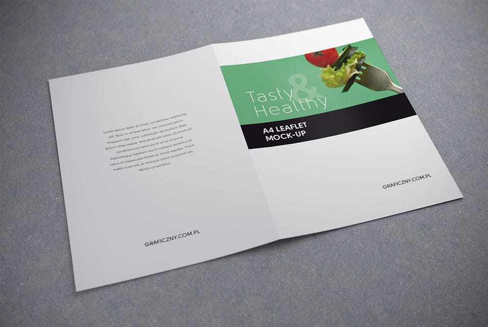 Download A4 Leaflet Mockup PSD » CSS Author