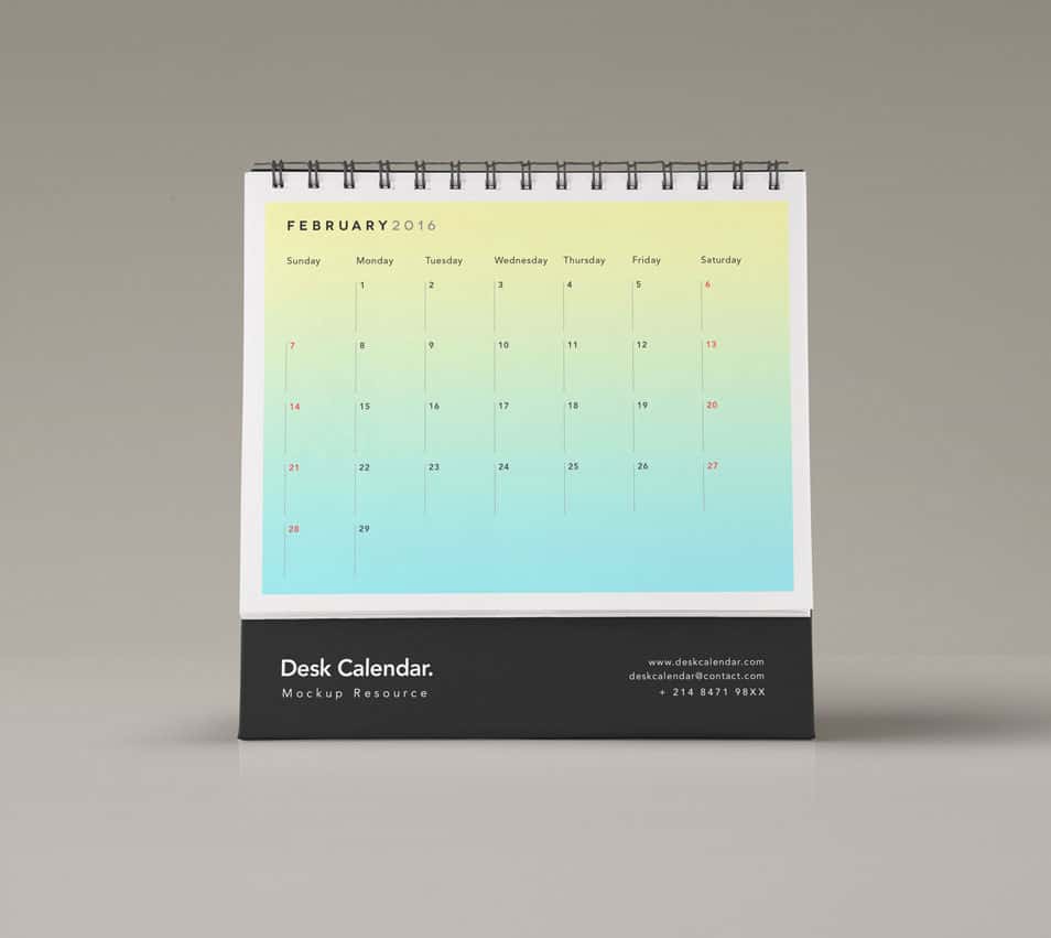 Download Desk PSD Calendar Mockup » CSS Author