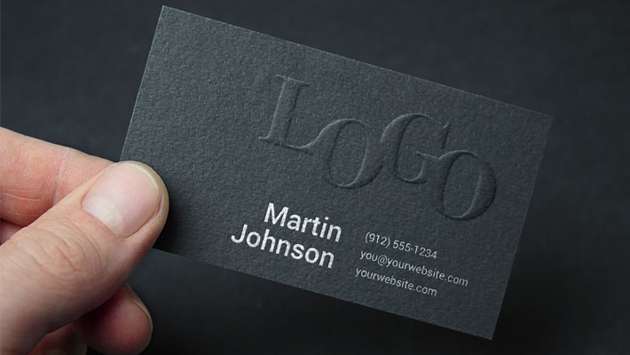 Embossed Business Card MockUp » CSS Author