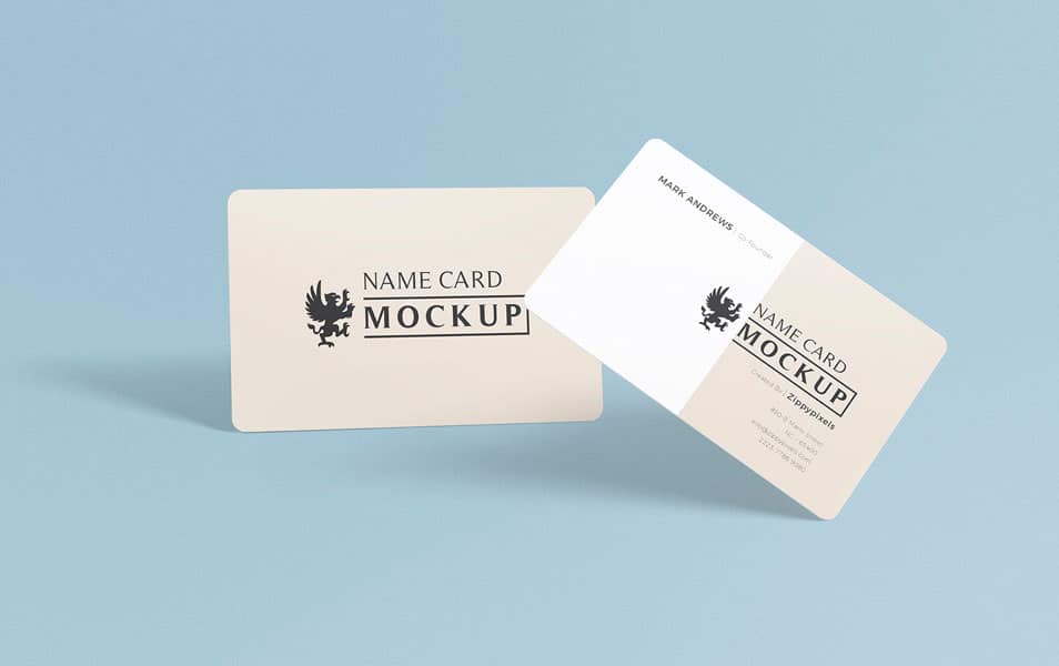 Exquisite Free Name Card Mockup PSD » CSS Author
