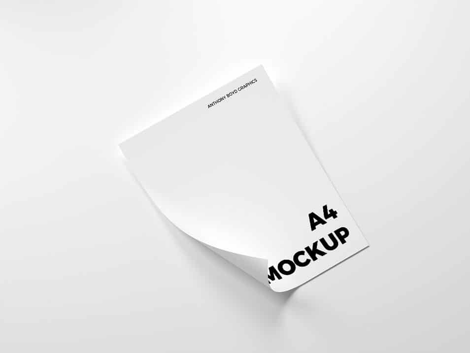 Download Folded A4 Paper Mockup » CSS Author