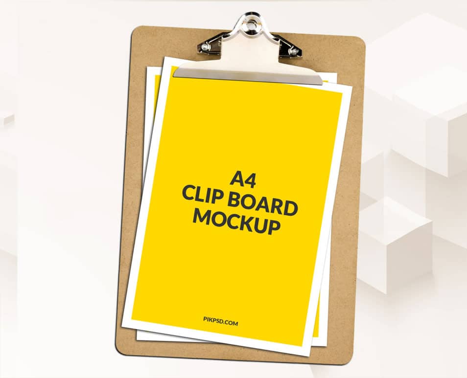 Download Free A4 Clipboard Mockup PSD » CSS Author