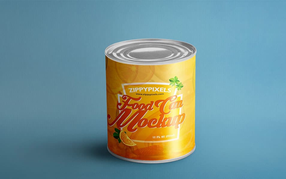 Download Free Food Can Mock-Up For Product Packaging Designs » CSS ...