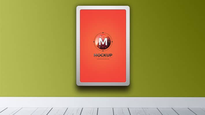 Download Free Indoor Vertical Advertising Billboard Mockup PSD ...