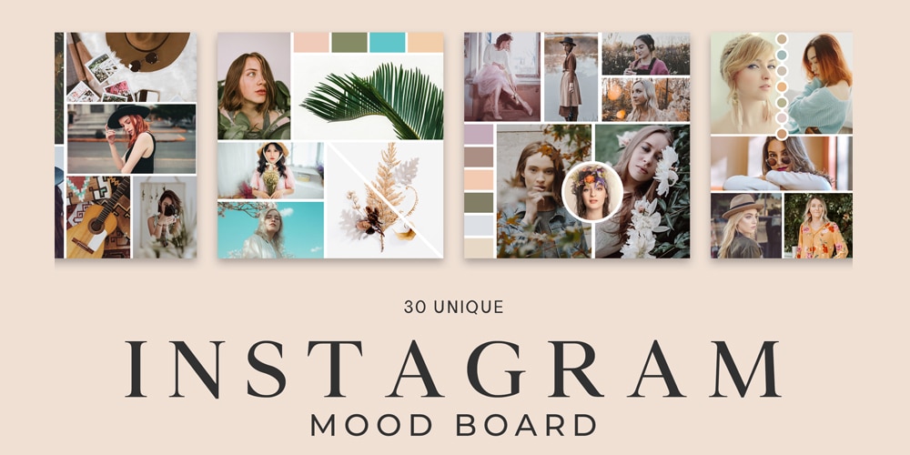 Free Instagram Mood Board Templates PSD