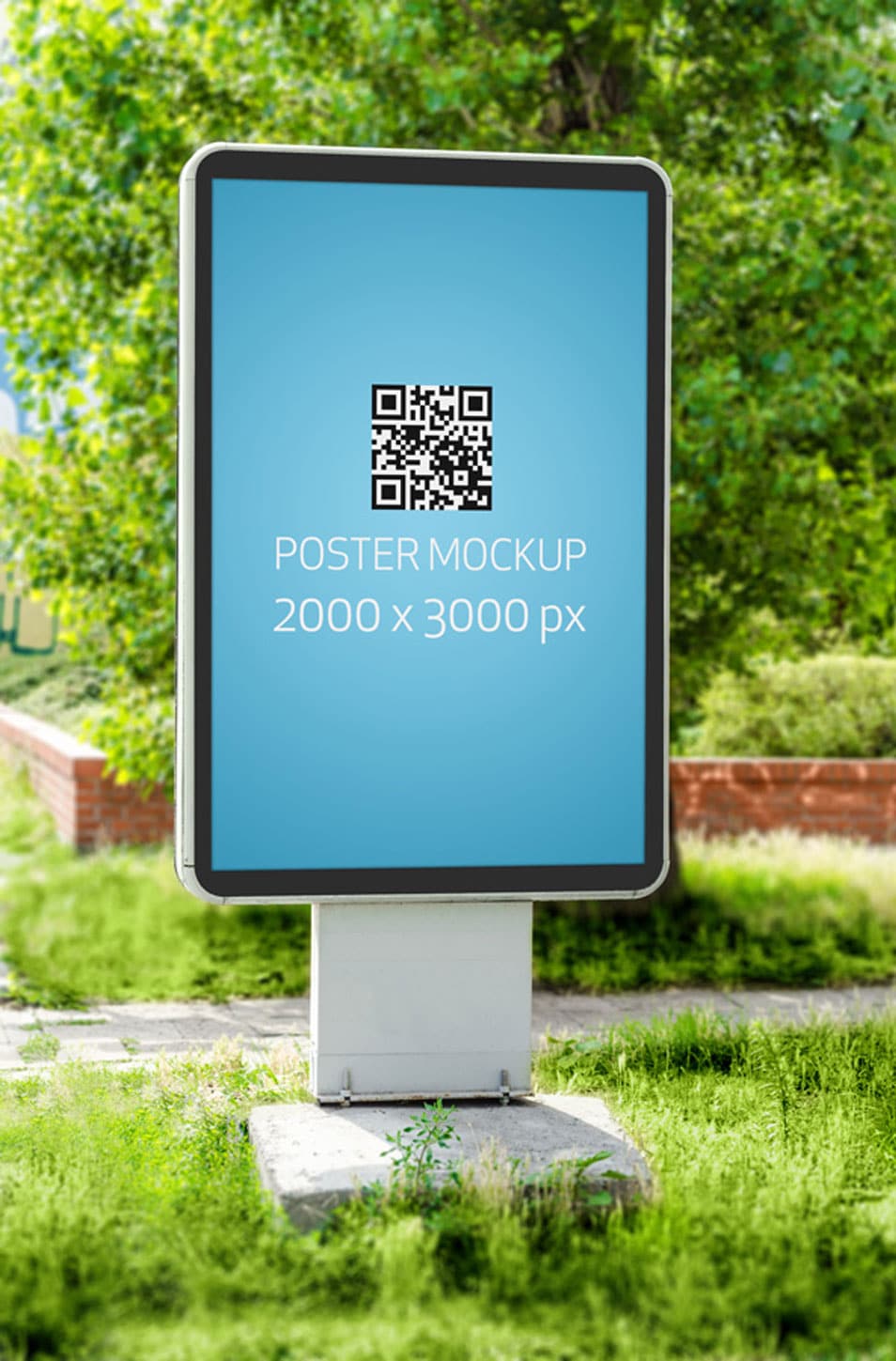 Free PSD Poster Mockup Outdoor » CSS Author