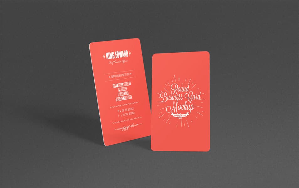 Download Free Stylish Round Business Card Mockup PSD » CSS Author