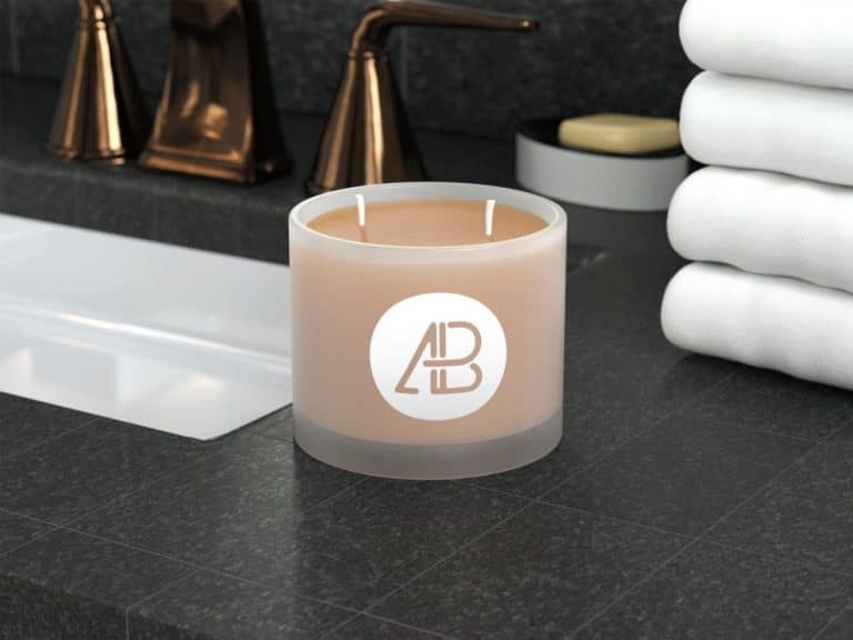 Download Frosted Glass Candle Mockup » CSS Author