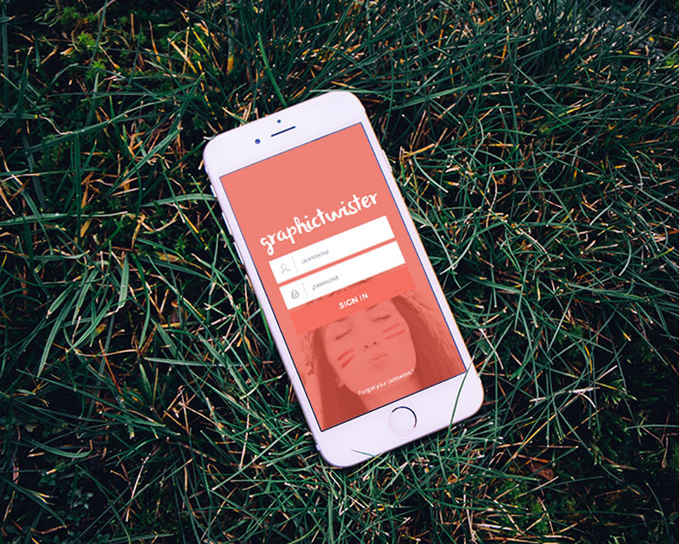 Download Gold IPhone 6 MockUp On Grass » CSS Author