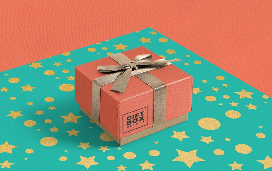 Download Gorgeous Free Gift Box Mockup PSD » CSS Author
