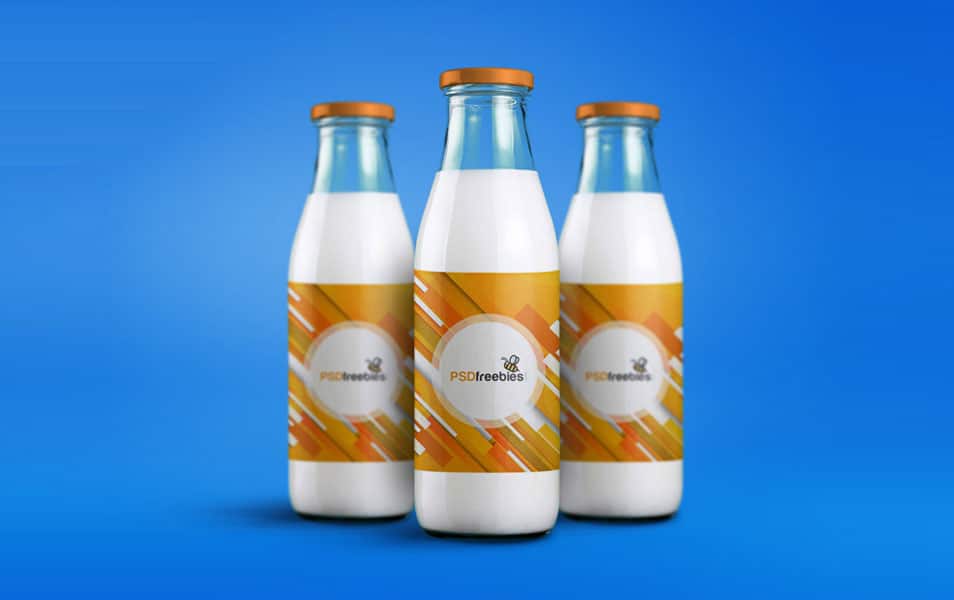 Download Milk Bottle Packaging Mockup PSD Template » CSS Author