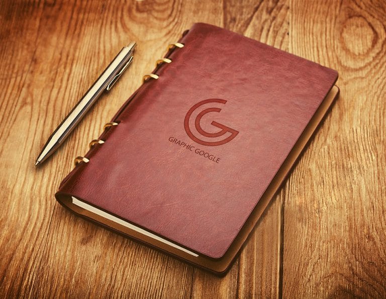 Notebook Emboss Logo Mockup » CSS Author