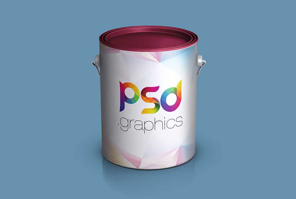 Download Paint Bucket Mockup Free PSD » CSS Author