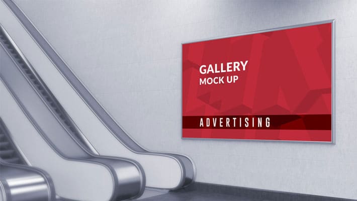 Download Photo Realistic Horizontal Advertising Gallery Mockup ...