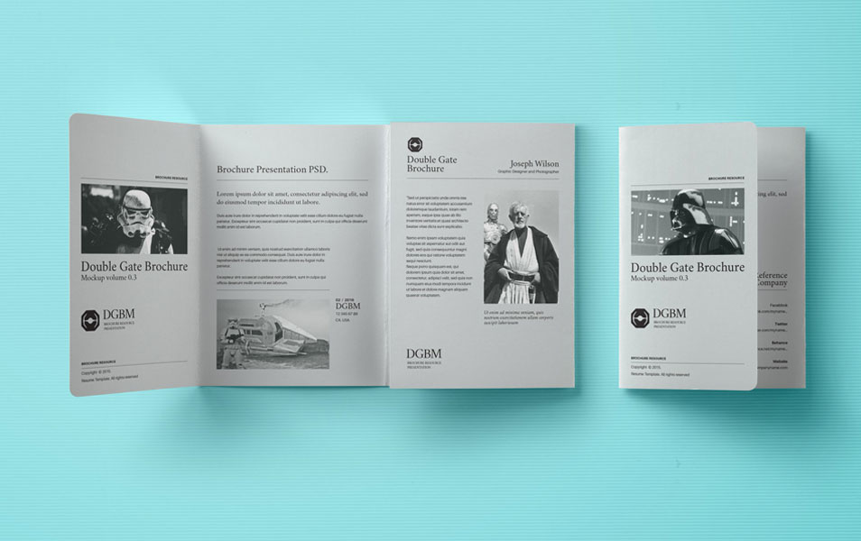 Download PSD Double Gate Fold Brochure » CSS Author
