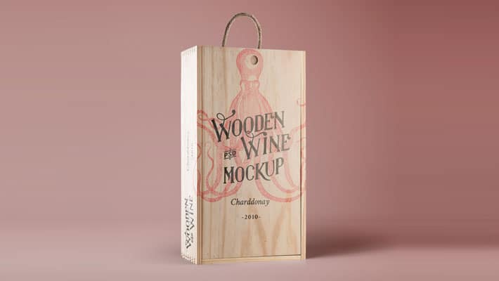 Download PSD Wine Wood Box Mockup » CSS Author