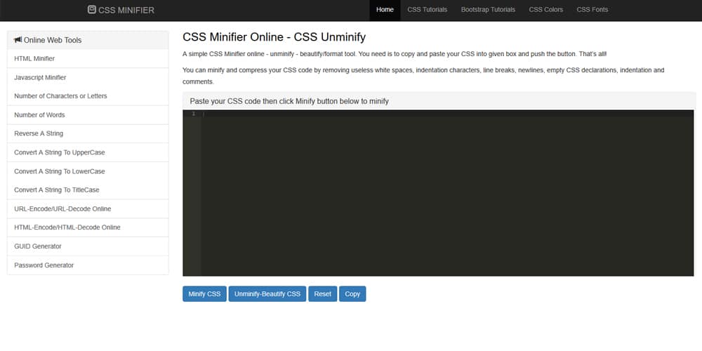 css minifier prepros