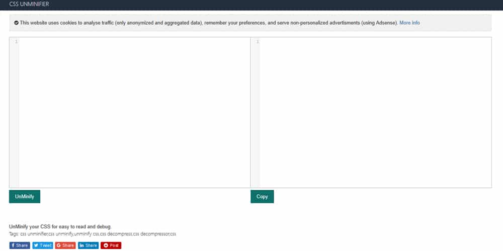 CSS Unminifier