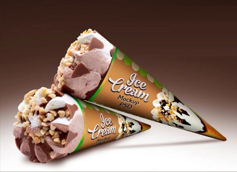 Download Free Cone Ice Cream Packaging Mock-up PSD » CSS Author