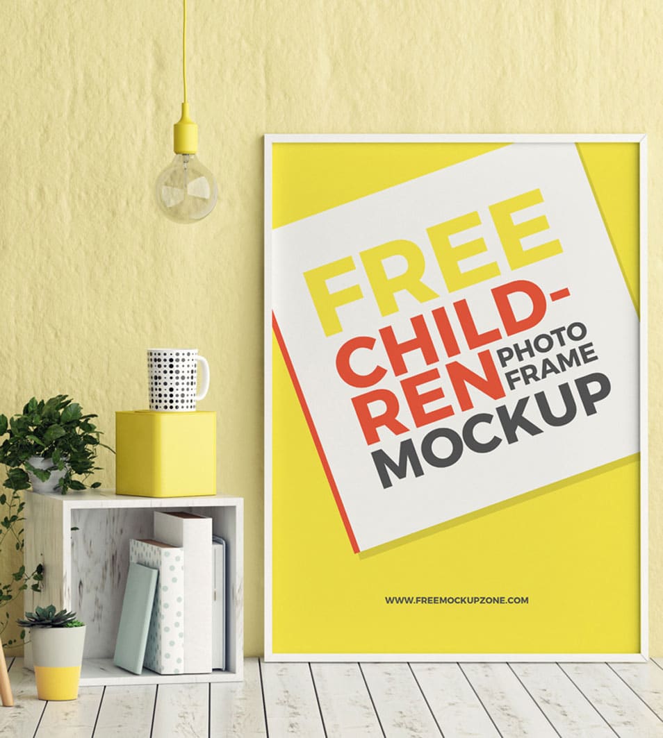 Download Free Kids Room Photo Frame Mockup PSD Template » CSS Author