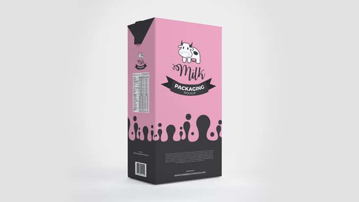 Download Free Milk Box Packaging Mockup » CSS Author