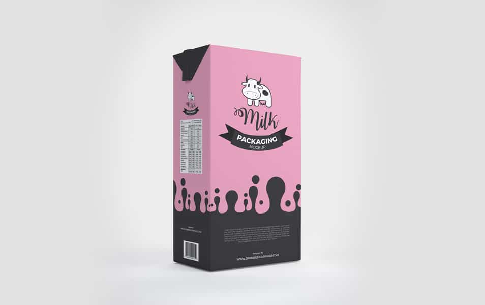 Download Free Milk Box Packaging Mockup » CSS Author