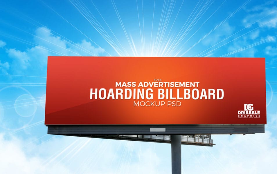 Download Free Outdoor Mass Advertisement Hoarding Billboard Mockup PSD » CSS Author