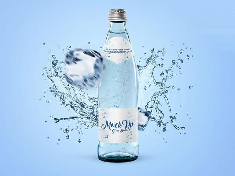 Download Glass Bottle For Water PSD Mockup » CSS Author