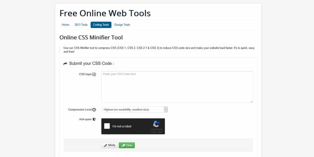 20+ Most Amazing CSS Minifier ToolsCSS Author » Web Design Resources ...