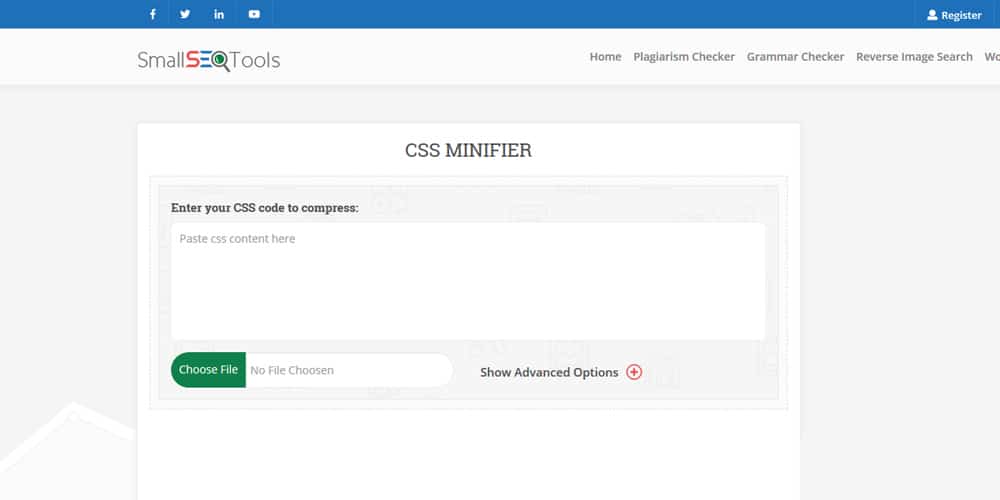 Smallseotools CSS Minify