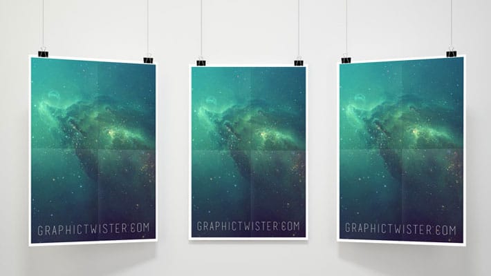 Download Triple Hanging Poster Frame Mockup PSD » CSS Author