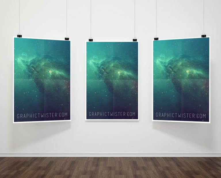 Download Triple Hanging Poster Frame Mockup PSD » CSS Author