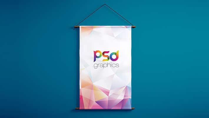 Wall Hanging Banner Mockup Free PSD » CSS Author