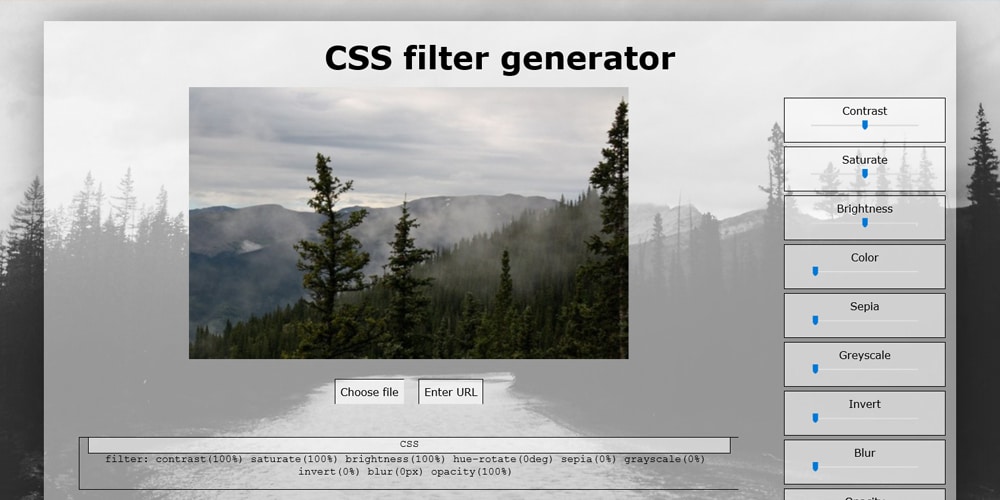 CSS Filter Shadow Generator