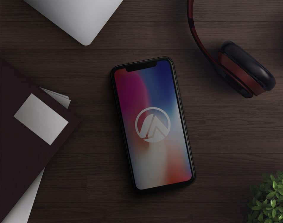 Download IPhone X In Desk Mockup PSD » CSS Author