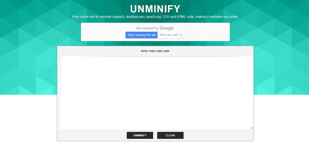 un minify javascript