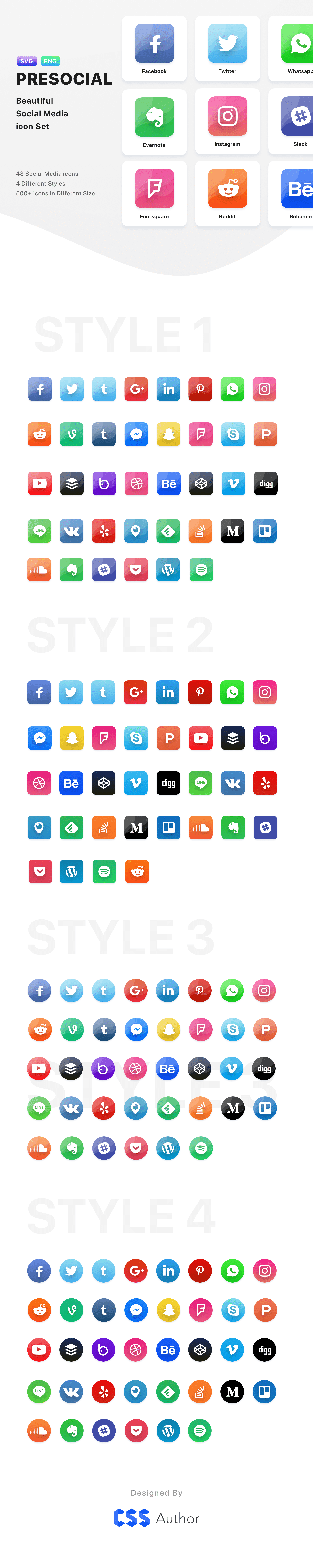 Presocial Free Social Media Iconset Svg Png Laptrinhx