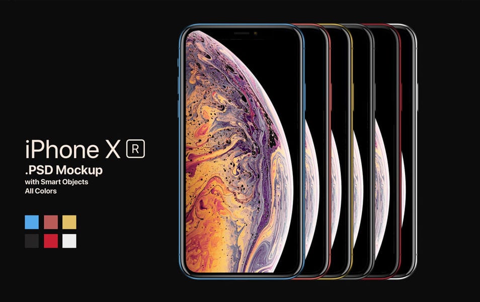 iPhone XR Mockup Free PSD