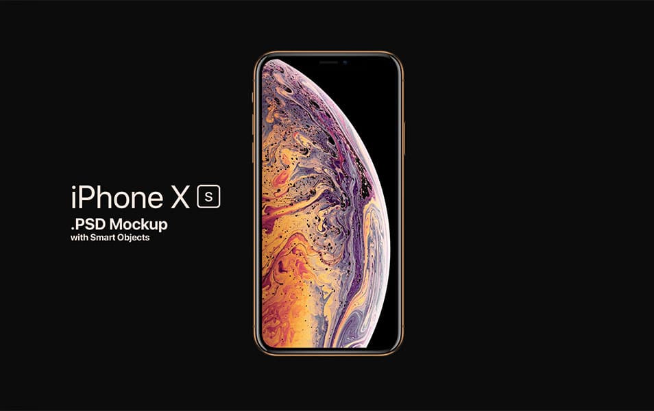 iPhone XS Mockup Free PSD