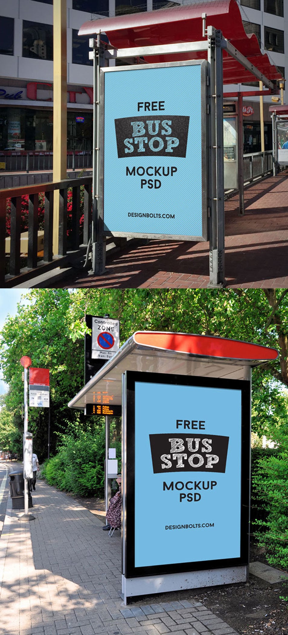 Download 2 Free HQ Outdoor Advertising Bus Shelter Mock-up PSD » CSS Author