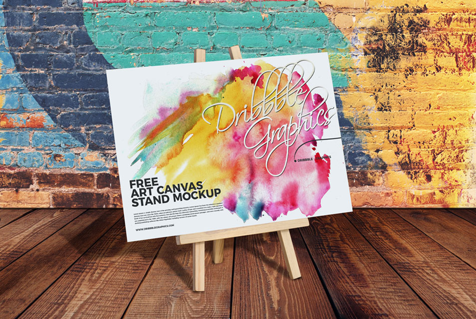 Download Free Art Canvas Stand Mockup PSD » CSS Author