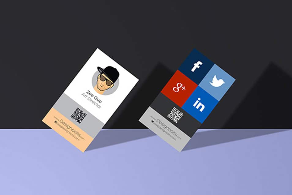 Download Free Vertical Business Card Design Mockup Template » CSS Author