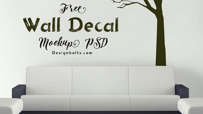 Download Free Vinyl Sticker / Wall Decal Mockup PSD » CSS Author
