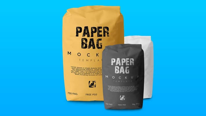 Download Paper Sack Bag Mockup » CSS Author