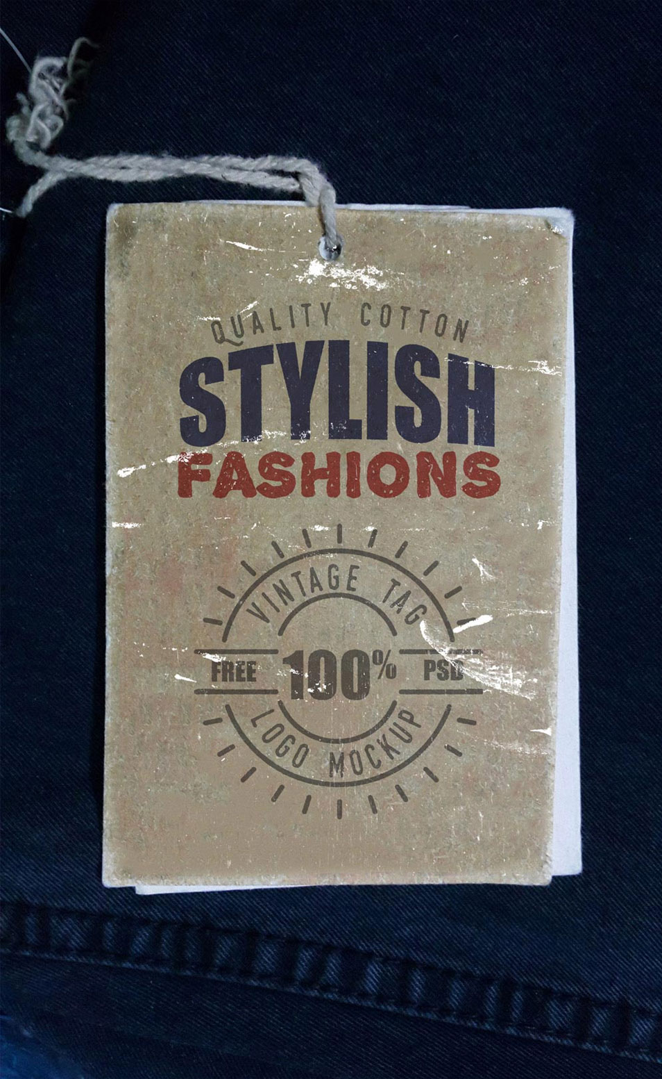 Download Vintage Clothing Label Mockup PSD » CSS Author