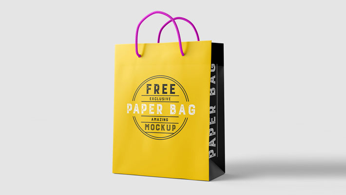 Download Free Beautiful Paper Shopping Bag MockUp PSD Template ...